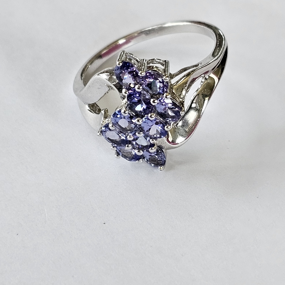 Vintage Natural Tanzanite Waterfall Ring Size 9.75 - Picture 9 of 10